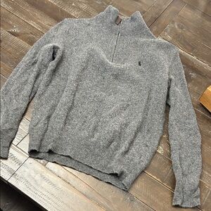 Polo by Ralph Lauren Charcoal Half-Zip Sweater